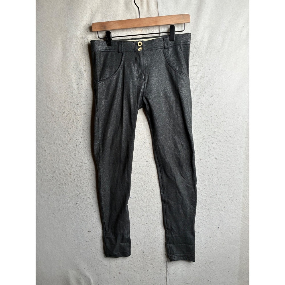 Freddy WR.UP Dark Gray Snake Skin Textured Low Waist Skinny Pants Small